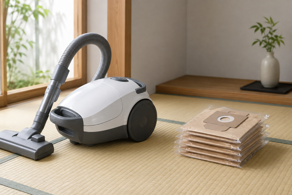 紙パック式掃除機と交換用紙パック